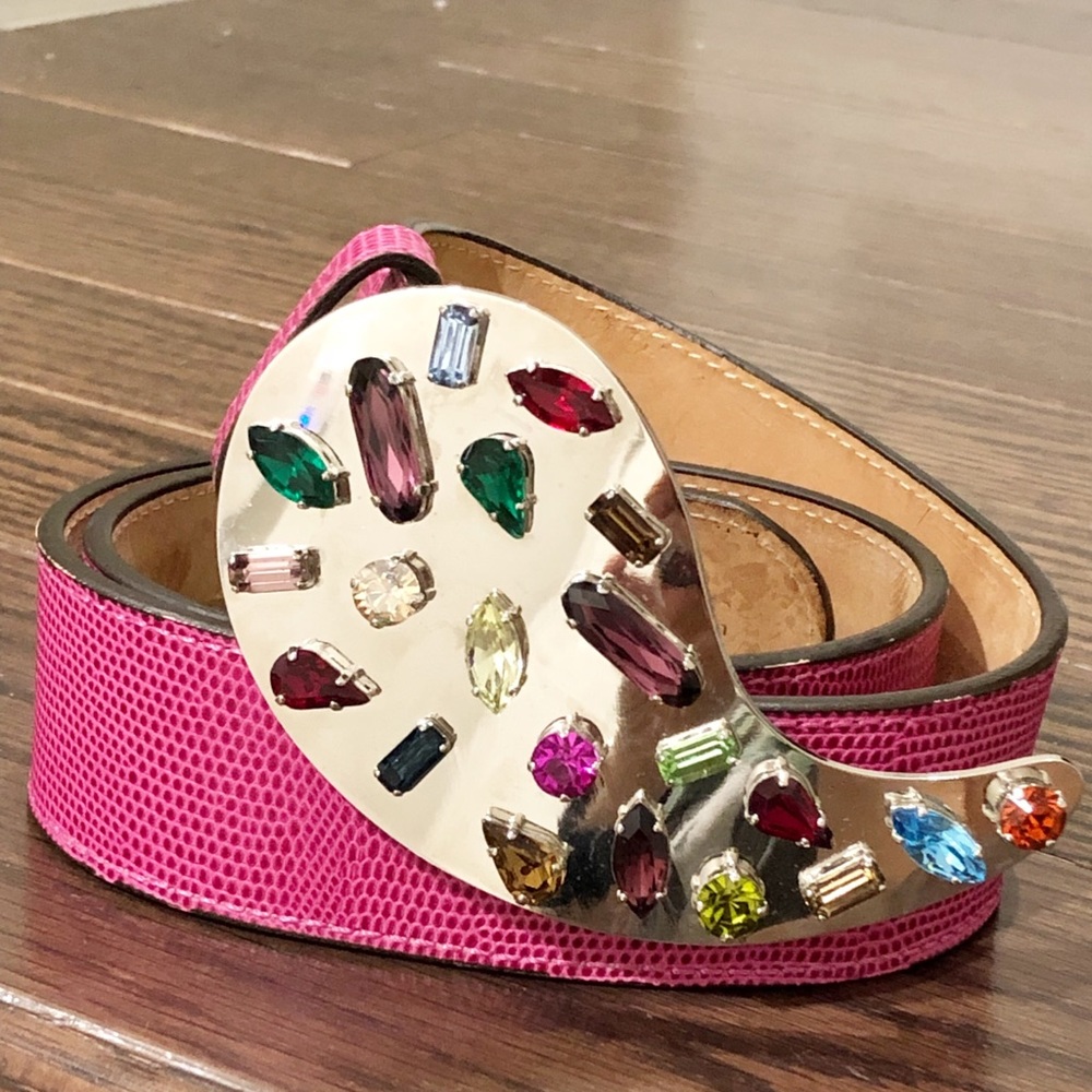 ETRO Milano rhinestone belt 85